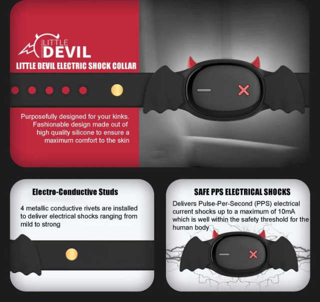 QIUI Love Devil APP Control Estim Silicone Collar