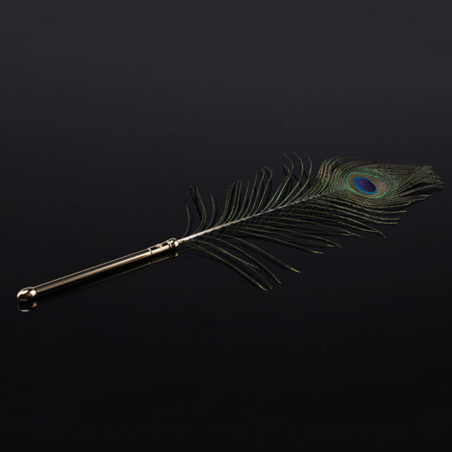 Natural Peacock Flirting Feather Tickler