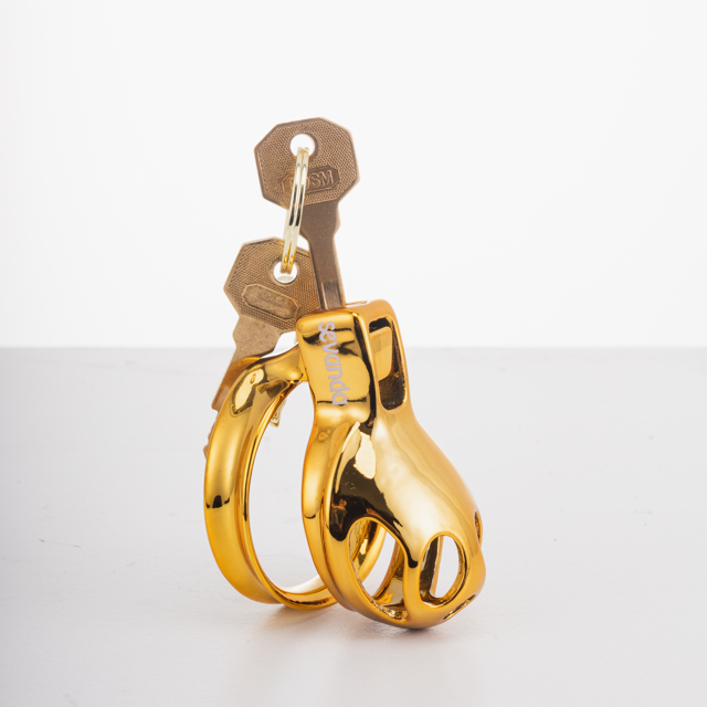 SEVANDA Golden Beatles Metal Chastity Cage