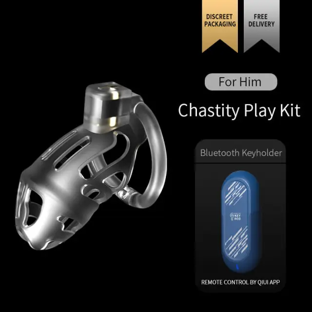 QIUI Keypod-APP Control Keypod & Plactic Chastity Cage Set