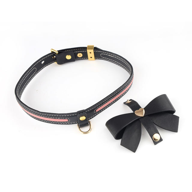 Love Heart Butterfly Leather Collar For Man