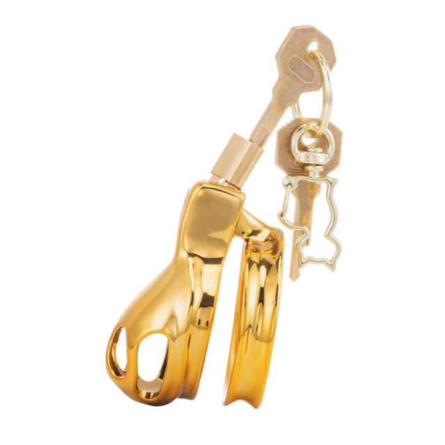 SEVANDA Golden Beatles Metal Chastity Cage