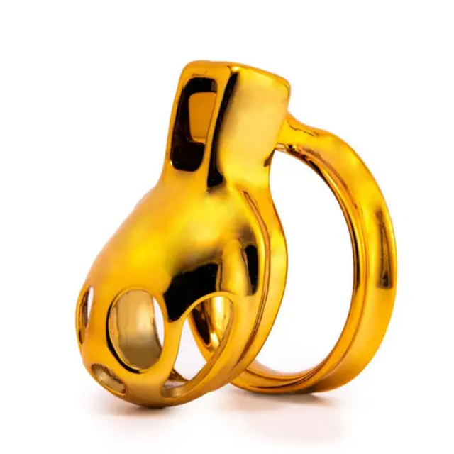 SEVANDA Golden Beatles Metal Chastity Cage