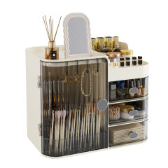 CHERISHGARD Desktop Cosmetic Storage，Cosmetic Display Cabinets For Vanity Storage and Bathroom Countertop Storage.