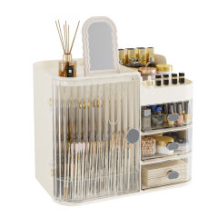 CHERISHGARD Desktop Cosmetic Storage，Cosmetic Display Cabinets For Vanity Storage and Bathroom Countertop Storage.