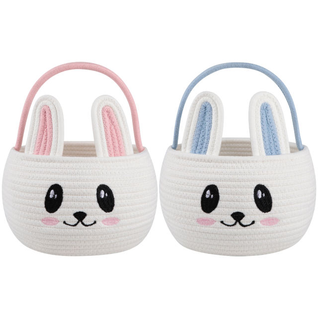 CHERISHGARD Easter Egg Hunting Basket，Easter Baskets for Kids，Baby Gift Basket for Books，Eggs，Toys, 6L