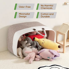 CHERISHGARD Blanket Basket 90L Rectangle Rope Baskets for Storage, Cotton Rope Basket for Bedroom Livingroom Washingroom