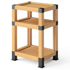 CHERISHGARD Nightstand Bedside Tables Open Storage Shelf, Side Table End Tables for Bedroom or Living Room
