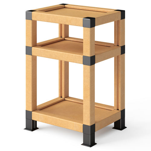CHERISHGARD Nightstand Bedside Tables Open Storage Shelf, Side Table End Tables for Bedroom or Living Room