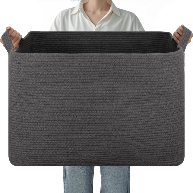 CHERISHGARD 100L Large Blanket Basket,Woven Rope Storage Basket for Organizing and Tidying up, Suitable for Bedrooms, Living Rooms and Bathrooms
