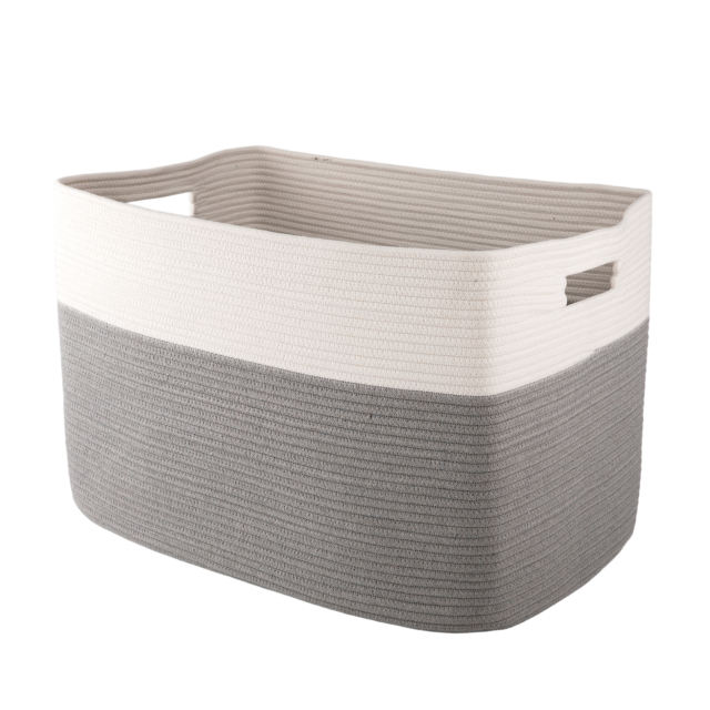 HLAOLA 70L Large Storage Bin with Handles, Decorative Rope Basket for Living Room, Bedroom