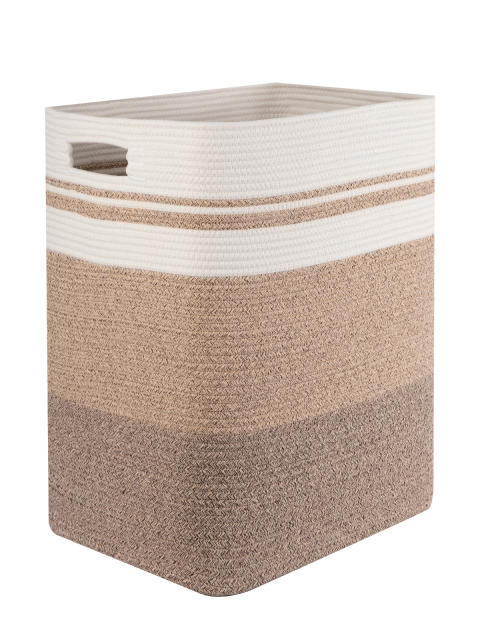 HLAOLA 76L Large Laundry Basket Cotton Rope Storage Bin for Blankets,Toys and Clothes