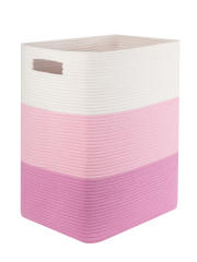 HLAOLA 76L Large Laundry Basket Cotton Rope Storage Bin for Blankets,Toys and Clothes