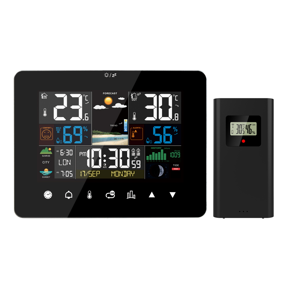 FanJu丨Professional WIFI Weather Station with Outdoor Sensor Wind Speed  Temperature Thermometer