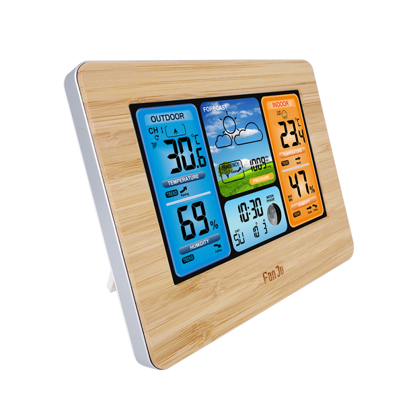 FanJu丨Wireless Weather Station with Outdoor Sensor Temperature Thermometer