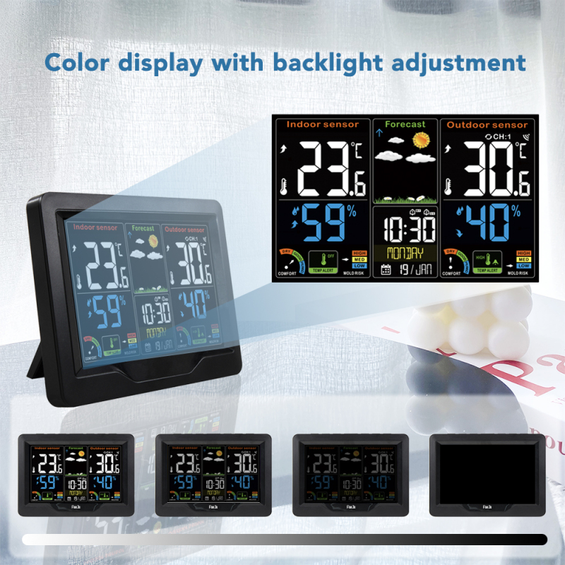 FJ3383C Color Weather Station with Outdoor Sensor