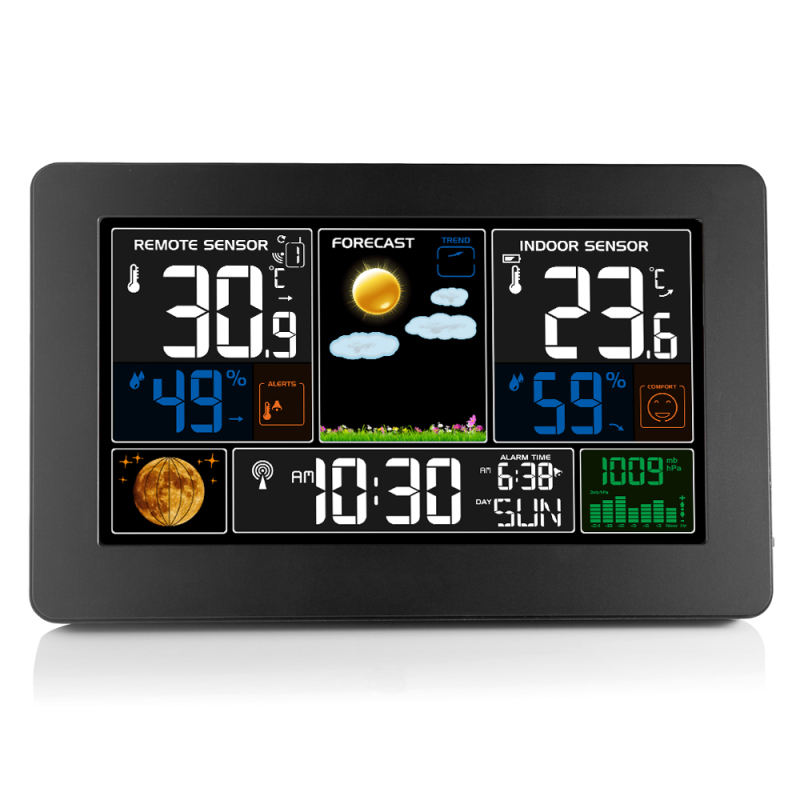FJ3378B Color Weather Station with Outdoor Sensor