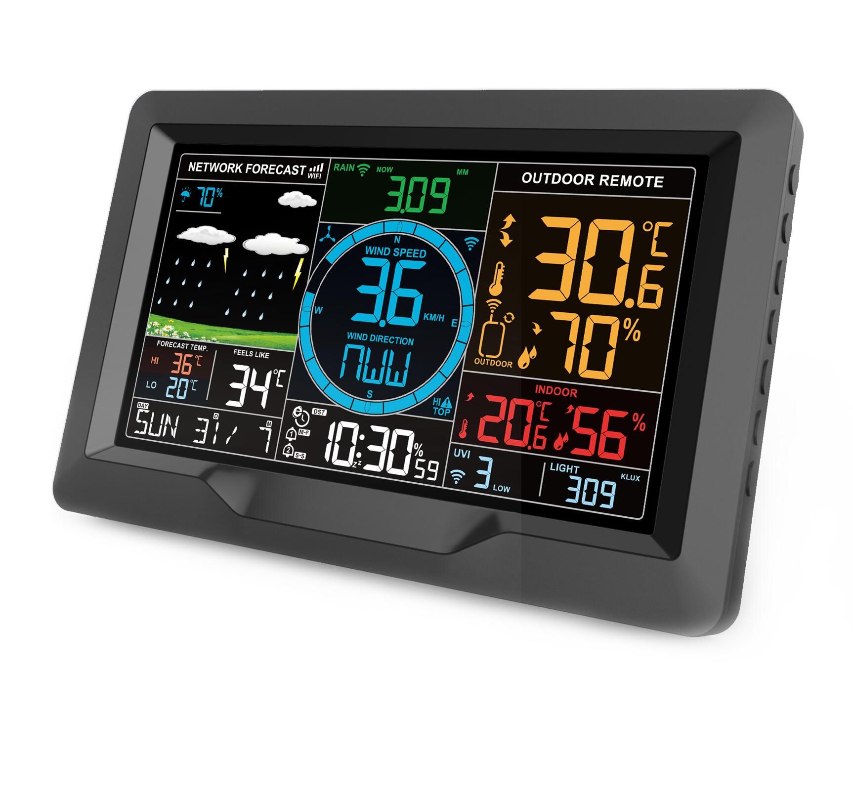 FanJu丨Professional Weather Station with Outdoor Sensor Temperature  Thermometer