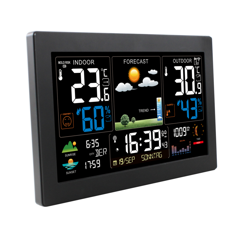 Digital Weather Station with Forecast, Temperature, Clock, and Moon Phase