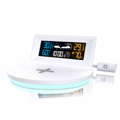 FJ9926B Wireless Charger with Weather Station Outdoor Sensor