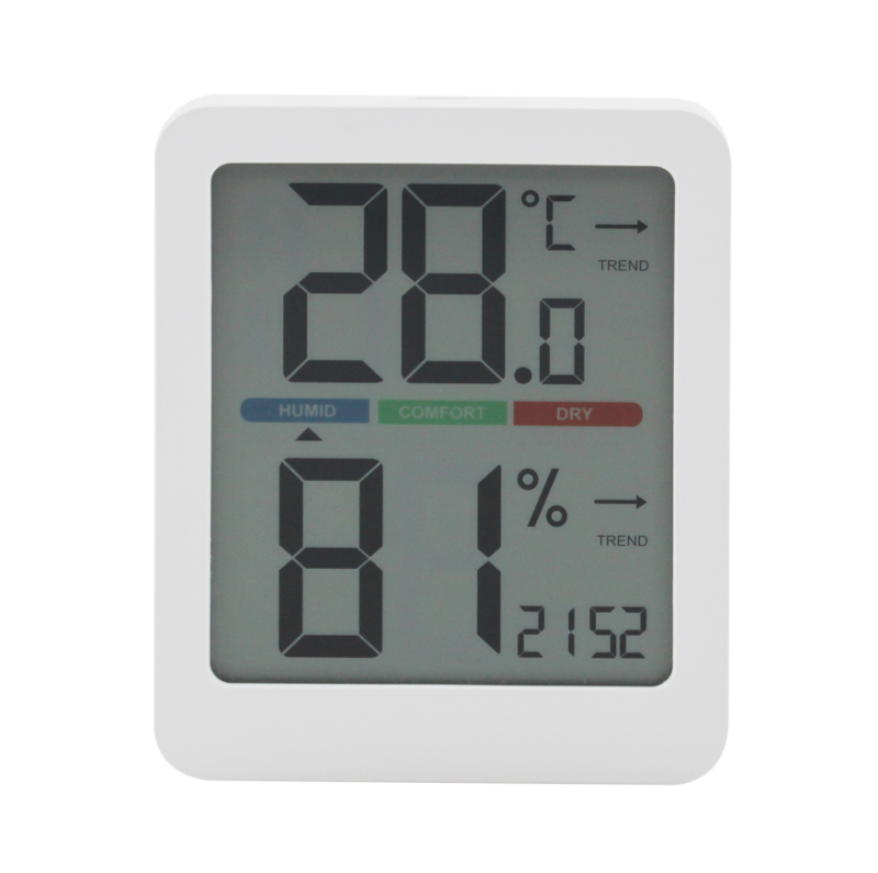 FJ763 Indoor Thermometer with Temperature Humidity Time