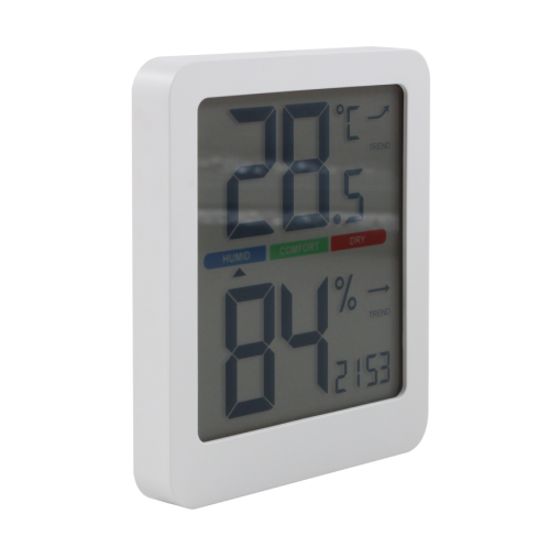 FJ763 Indoor Thermometer with Temperature Humidity Time