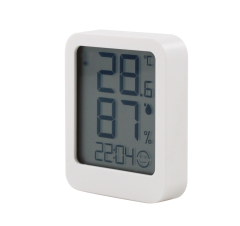 FJ761 Indoor Thermometer with Time Temperature Humidity