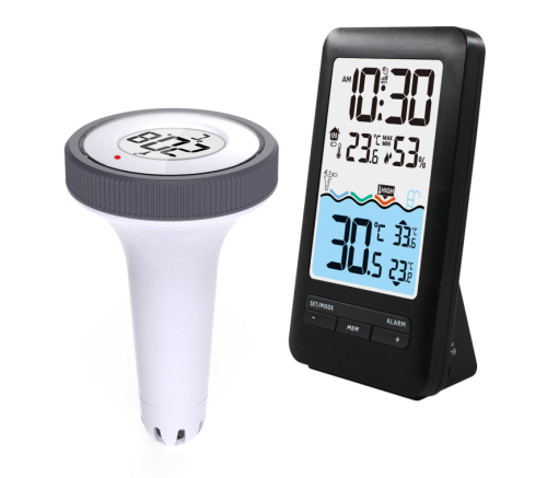 FJ3395TUYA Pool Thermometer Clock with Outdoor Sensor