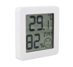 FJ730 Indoor Thermometer with Time Temperature Humidity