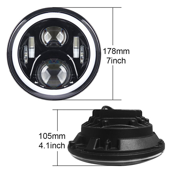 Jeep JK Led Headlights Size