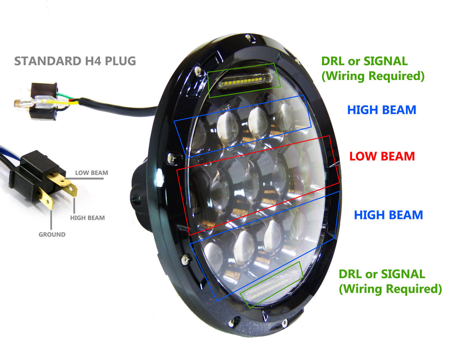 7 LED-Scheinwerfer für Jeep Wrangler