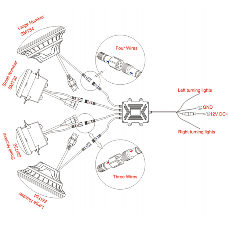 7 inch rgb led-koplamp bluetooth-bediening