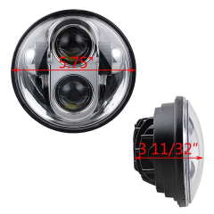 Iswed / chrome 5.75 Inch Projector tal-Mutur LED Headlight għall-Mutur Dyna Harley