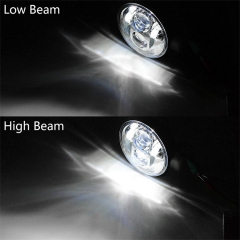 Lampu LED Proyektor Sepeda Motor Hitam / chrome 5.75 Inch untuk Sepeda Motor Dyna Harley