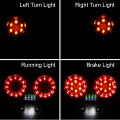 Harley Davidson Universal Motorcycle Led Tail Light Assembly Integrated Turn Signals