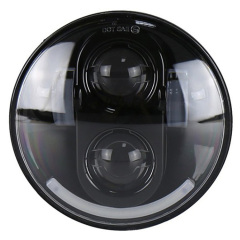 5.75 Inch 45W LED Bulat Lampu Depan Sepeda Motor Hi / Lo Beam 5 3/4