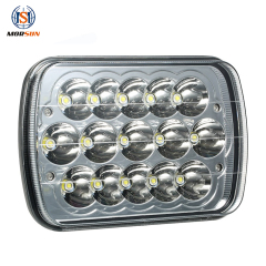 Vir Jeep Wrangler YJ bykomstighede 5x7'' reghoekige koplig vir jeep cherokee xj h4 led ligte