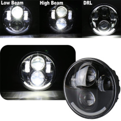 5.75 Inch 45W LED Round Motorcycle Headlight Hi / Lo Doo 5 3/4