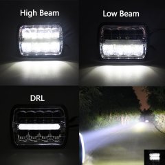 Persegi 5x7 inch lampu Led untuk Jeep YJ Cherokee XJ Auto sistem pencahayaan aksesoris mobil