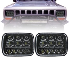 Jeep YJ cherokee xj සඳහා අඟල් 5x7 හෙඩ්ලාම්ප් 5800lm Ford Super Duty 7x6 led headlight සඳහා