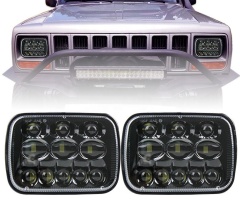 Untuk Jeep YJ cherokee xj 5x7 inch headlamp 5800lm untuk Ford Super Duty 7x6 lampu led