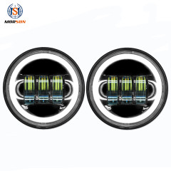 Faros antiniebla para motocicletas Harleys-Davidsons 4.5 '' LED halo DRL luz antiniebla para daymakers Street Glide