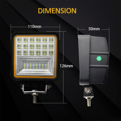 12V 24V Led Work Light with W/Y DRL Halo Lights for Offroad