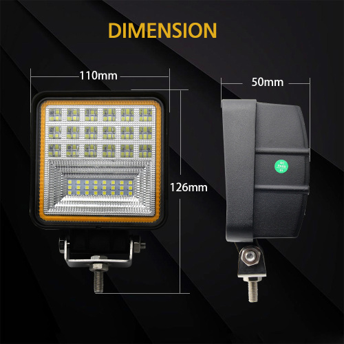 12V 24V Led Work Light with W/Y DRL Halo Lights for Offroad