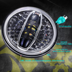 全新 7 英寸 LED 投影仪哈雷戴维森头灯 108W DOT E9 Led 摩托车头灯适用于哈雷