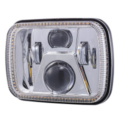 高品質 5x7 英寸卡車 LED 車頭燈適用於吉普切諾基 xj/GMC 車頭燈帶矩形光環