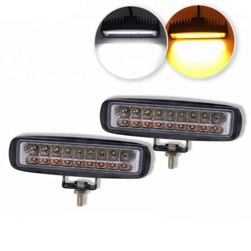 White/yellow led light bar works light car lighting