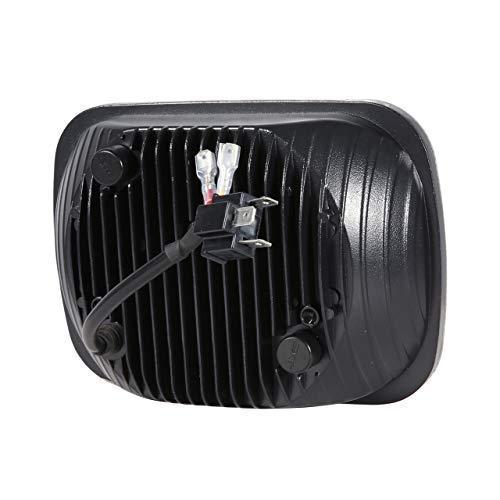 High quality 5x7 inch truck led headlight for jeep cherokee xj/GMC headlamp with rectangular halo ring
