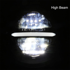 Accessoires de moto en gros 5.75 pouces phares LED avec halo blanc pour Harley