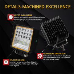 12V 24V Led Work Light with W/Y DRL Halo Lights for Offroad